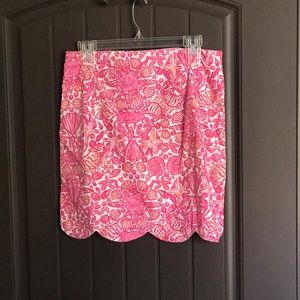Lilly Pulitzer scalloped hem skirt
